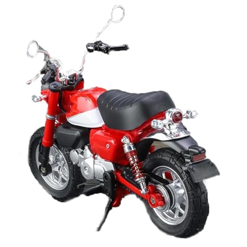 Motorradmodell Motorrad-Spielzeug Aus Druckgussmetall Für Supersportler Für Sportler Miniatur-Sammlung, Sound & Licht, Geschenk, 1:12 Für H-ONDA Für Monkey(Rosso) von SOUTES