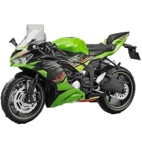 Motorradmodell Motorrad-Spielzeug-Druckgussmodell Für Supersportler Für Sportfans Miniatur-Sammlergeschenk 1:12 Für Kawasaki Für Ninja ZX-6R 2023(Green) von SOUTES
