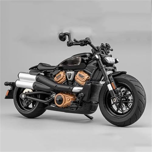 Motorradmodell Motorrad-Spielzeug-Geschenkkollektion, Miniatur-Druckguss-Rennsport, 1:12, Für Harley, Für Davidson, Für Sportster S, Motorrad, Legierungsmodell(Nero) von SOUTES
