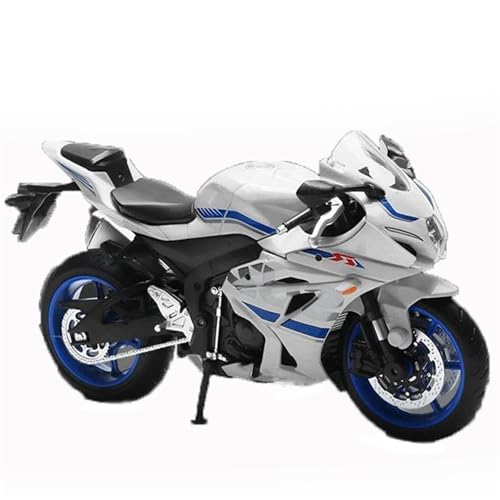 Motorradmodell Motorrad-Spielzeugmodell, Miniatur-Druckguss, Geschenk, Sammlung 1/12 Für Suzuki GSX-R1000, Spielzeug, Geburtstagsgeschenk(White) von SOUTES