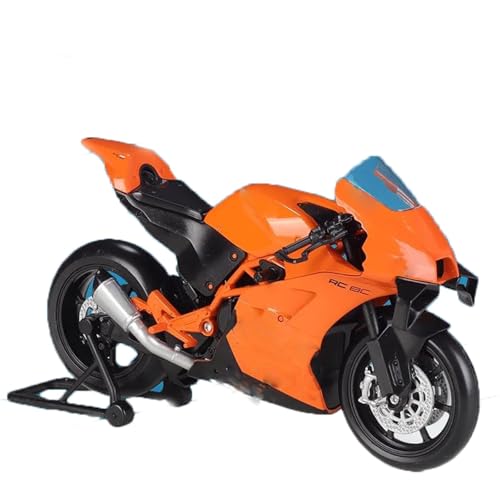 Motorradmodell Motorradmodell, Spielzeug, Geschenkzubehör, 1:12, Für RC 8c Rennwagen, Schwere Lokomotive, Simulation, Legierung, Sammlerstück(Orange) von SOUTES
