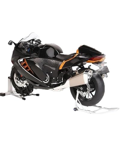 Motorradmodell Motorradmodell 1:6 Für Suzuki Für Hayabusa GSX-1300R, Simulation, Ornamente, Dekoration, Verpackt Geburtstagsgeschenke, Metalldruckguss(Nero) von SOUTES