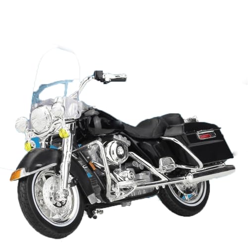 Motorradmodell Motorradmodell Aus Kunstlegierung Mit Sockel, Spielzeug, Geschenk, Sammlung, Ornamente, Geschenke, Geburtstagsgeschenk 1:18 Für Harley Road King 1999(Nero) von SOUTES