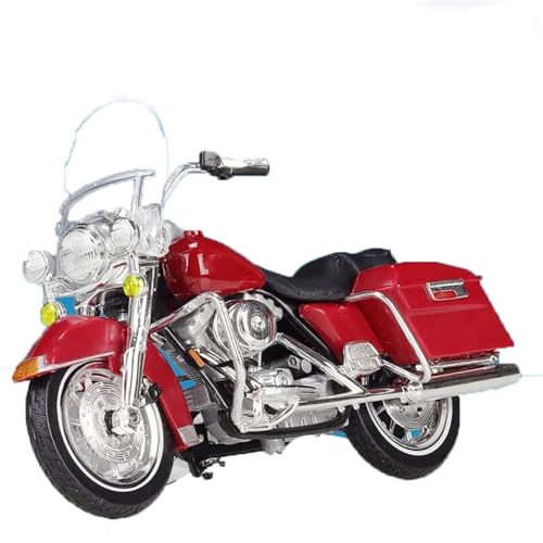 Motorradmodell Motorradmodell Aus Kunstlegierung Mit Sockel, Spielzeug, Geschenk, Sammlung, Ornamente, Geschenke, Geburtstagsgeschenk 1:18 Für Harley Road King 1999(Rosso) von SOUTES
