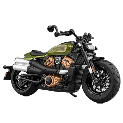 Motorradmodell Motorradmodell-Geschenk, Maßstab 1:12, Für Harley Oder Für Sportster S Legierungsdruckguss-Straßenrennen(Green) von SOUTES