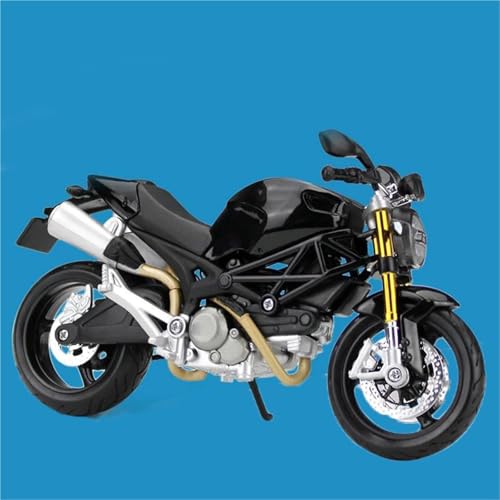 Motorradmodell Motorradmodell Miniatursammlung Simulations-Druckguss-Spielzeug Aus Metall 1:12 Für Ducati Monster 696 Alu-Rennsport(Nero) von SOUTES