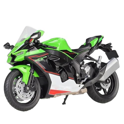Motorradmodell Robustes Motorrad-Simulationsmodell Aus Aluminium 1/12 Für Kawasaki Für Ninja ZX-10R ZX10R ZX 10R 2021(Green) von SOUTES