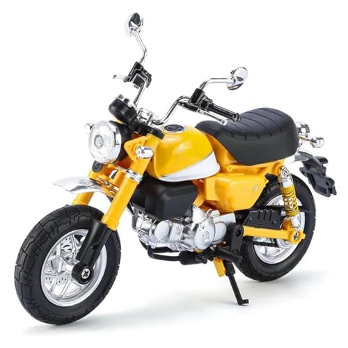Motorradmodell Sound & Licht Geschenk 1:12 Für H-ONDA Für Monkey Motorrad-Spielzeug-Druckguss-Metallmodell Für Super Für Sport Miniatursammlung(Yellow) von SOUTES