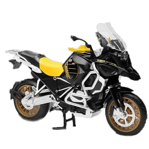 Motorradmodell Sound & Light Collection Geschenk 1:12 Für BMW R1250 GS Spielzeug Geburtstagsgeschenk Motorrad-Modellbausatz Aus Metall(Yellow) von SOUTES
