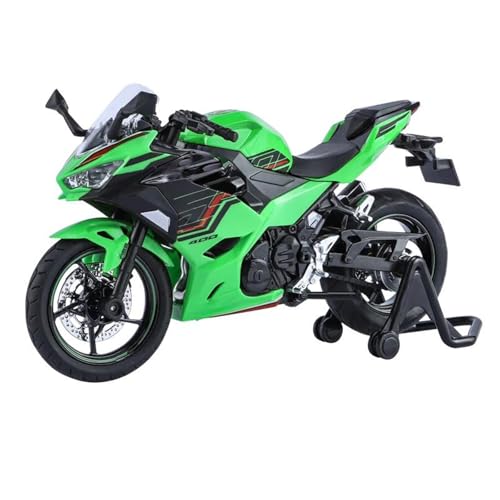 Motorradmodell Sound & Light Collection Geschenk 1:12 Für Kawasaki, Für Ninja 400, Für Super, Für Sport Miniatur-Motorrad-Modell Aus Metalldruckguss(Green) von SOUTES