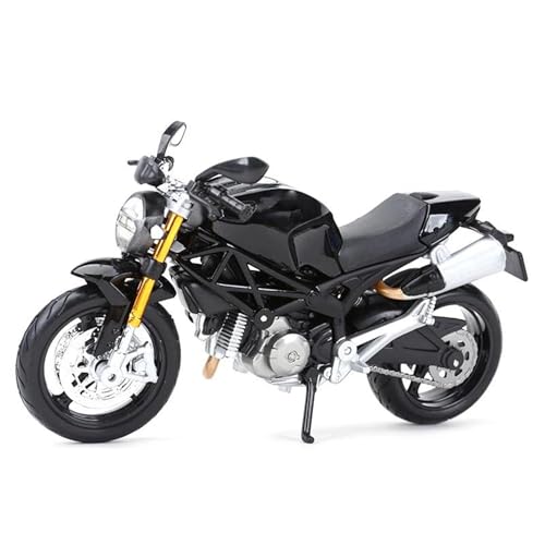 Motorradmodell Spielzeug, Geburtstagsgeschenk, Dekoration, 1:12 Für Ducati Monster 696, Druckgussfahrzeuge, Sammlerstück, Hobby-Motorradmodell(Nero) von SOUTES