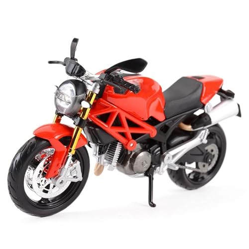 Motorradmodell Spielzeug, Geburtstagsgeschenk, Dekoration, 1:12 Für Ducati Monster 696, Druckgussfahrzeuge, Sammlerstück, Hobby-Motorradmodell(Rosso) von SOUTES