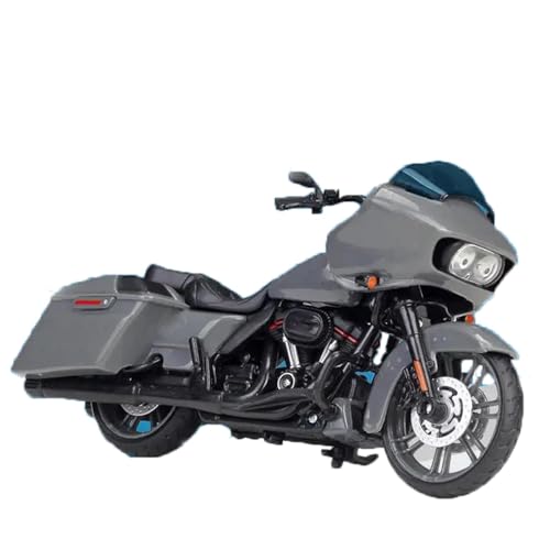 Motorradmodell Spielzeug-Geschenk-Kollektion 1:18 Für Harley CVO Road Glide 2018, Motorradmodell Aus Aluminiumlegierung Mit Sockel(Grey) von SOUTES