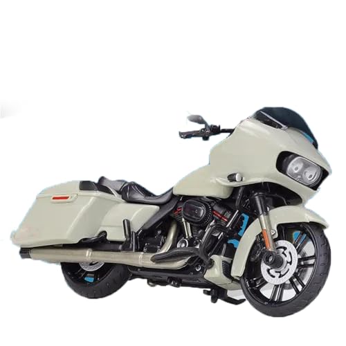 Motorradmodell Spielzeug-Geschenk-Kollektion 1:18 Für Harley CVO Road Glide 2018, Motorradmodell Aus Aluminiumlegierung Mit Sockel(White) von SOUTES