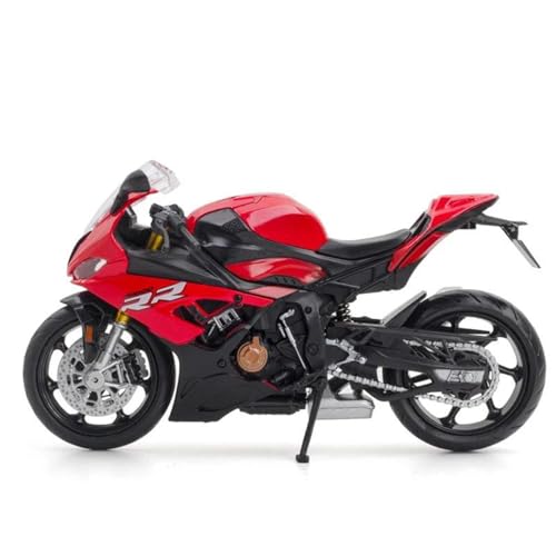 SOUTES Motorradmodell 1/12 Für BMW S1000RR Motorrad-Modellauto, Spielzeug, Druckguss, Stoßdämpfer, Motorrad, Fahrzeugsammlung, Geburtstagsgeschenk(Rosso) von SOUTES