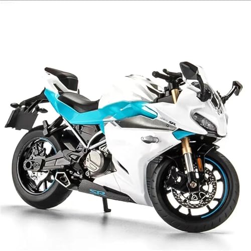 SOUTES Motorradmodell 1/12 Für CFMOTO Für Breeze 250SR Spielzeug-Motorradmodell, Legierung, Druckguss, Mit Ton, Licht, Modell, Motorrad-Spielzeugsammlung(White) von SOUTES