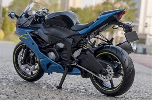 SOUTES Motorradmodell 1/12 Motorradmodell Diecasts, Tragbares Renn-Finger-Motorrad-Simulationsspielzeug Für Kawasaki Für Ninja ZX-6R(Blu) von SOUTES