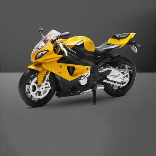 SOUTES Motorradmodell 1/12 Rennwagen-Druckguss-Motorradmodell Spielzeug Home Interior Dekoration Geburtstagsgeschenk Für BMW S1000RR S1000 RR S 1000 RR(Yellow) von SOUTES