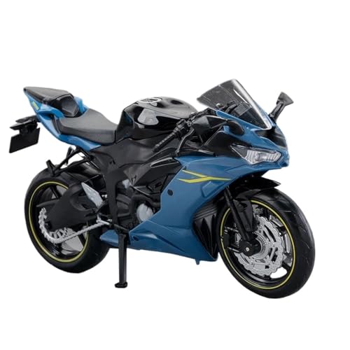SOUTES Motorradmodell 1/12 Rennwagen-Motorradmodell Aus Druckguss, Spielzeug, Dekoration, Geburtstagsgeschenk Für Kawasaki Für Ninja ZX-6R(Blu) von SOUTES