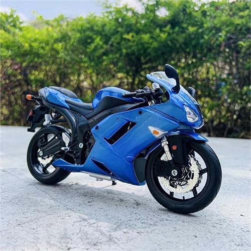 SOUTES Motorradmodell 1:12 Alloy Diecast Motorrad Miniaturmodell Spielzeug Radlenkung Fahrzeuge Für Kawasaki Für Ninja ZX6R ZX6R ZX 6R ZX 6(Blu) von SOUTES