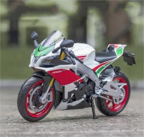 SOUTES Motorradmodell 1:12 Für Aprilia RSV4 RR1000 Motorrad Druckgussfahrzeuge Sammlerhobby Motorradmodell Spielzeug(White) von SOUTES