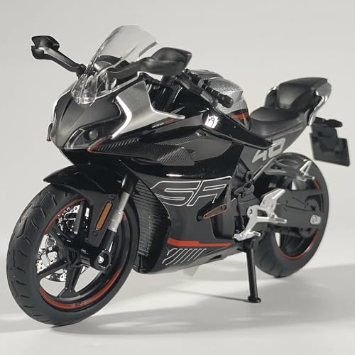 SOUTES Motorradmodell 1:12 Für CFMOTO 450SR Rennmotor, Metall-Druckgussmodell Motorrad-Sammlungen, Hobby-Dekoration, Ornament, Geschenk(Nero) von SOUTES