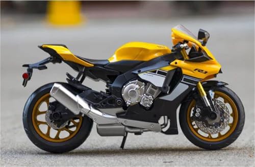 SOUTES Motorradmodell 1:12 Für Yamaha YZF-R1 YZFR1 YZF R1 Motorrad Druckgussfahrzeuge Sammlerstücke Hobby Modell Spielzeug(Yellow) von SOUTES