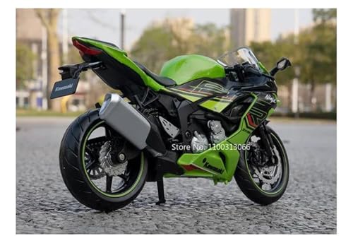 SOUTES Motorradmodell 1:12 Motocross-Motorradmodell, Spielzeugauto, Sammlerstück, Druckguss, Für Kawasaki Für Ninja ZX-6R(Green) von SOUTES