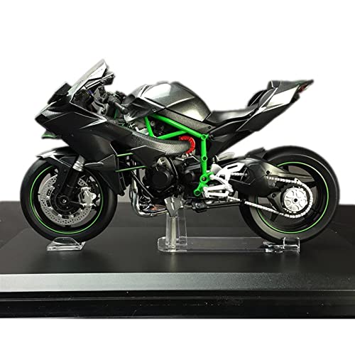 SOUTES Motorradmodell 1:12 Simulationsfahrzeuge 17 cm für Kawasaki H2R H2 Legierungsmodell Motorradsammlung Desktop-Ornamente Geschenk (Farbe: A) von SOUTES
