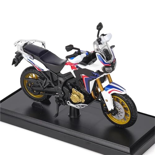 SOUTES Motorradmodell 1:18 Alu-Druckguss-Motorrad-Miniaturmodell, Spielzeug, Lenkfahrzeuge Für H-ONDA Für Africa Twin DCT(White) von SOUTES