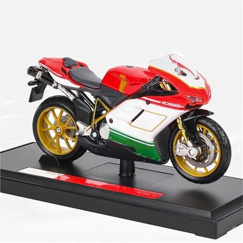 SOUTES Motorradmodell 1:18 Aluminium Miniatur Motorrad Diecast Modell Spielzeug Geschenk Für Ducati 1098 S von SOUTES