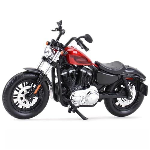 SOUTES Motorradmodell 1:18 Für Harley Für Davidson Forty Eight 48 2018 Motorradmodell, Druckgussfahrzeuge, Sammlerstücke, Ornamente, Geschenke, Spielzeug(Rosso) von SOUTES