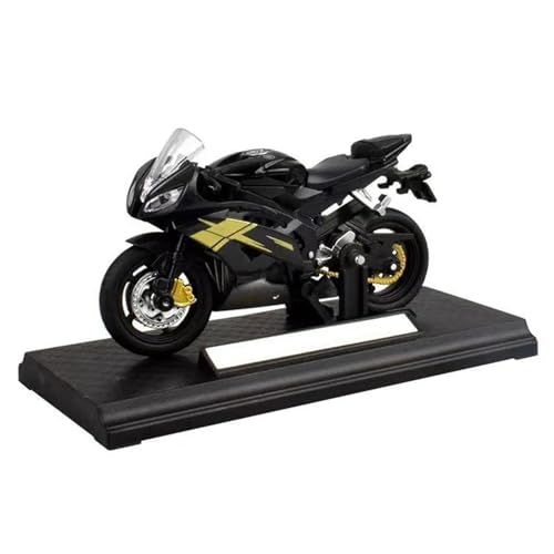 SOUTES Motorradmodell 1:18 Für Yamaha R6 Motorrad Druckgussfahrzeuge Sammlerhobby Motorradmodell Spielzeug(Nero) von SOUTES