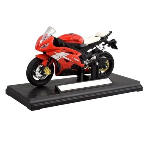 SOUTES Motorradmodell 1:18 Für Yamaha R6 Motorrad Druckgussfahrzeuge Sammlerhobby Motorradmodell Spielzeug(Rosso) von SOUTES