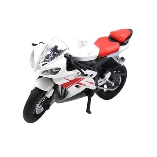 SOUTES Motorradmodell 1:18 Für Yamaha R6 Motorrad Druckgussfahrzeuge Sammlerhobby Motorradmodell Spielzeug(White) von SOUTES