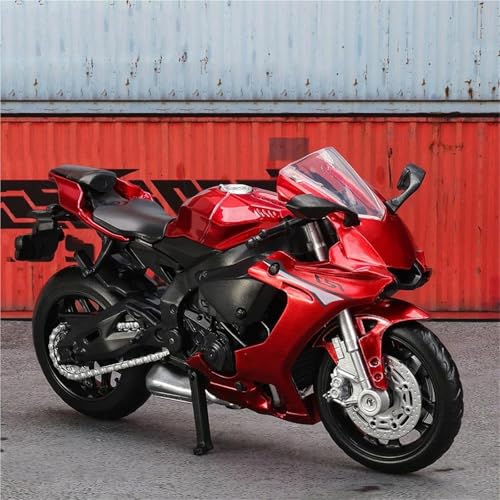 SOUTES Motorradmodell 1:18 Motorradmodell Diecasts Tragbares Renn-Finger-Motorrad-Simulationsspielzeug Für Yamaha YZF-R1 YZFR1 YZF R1(Rosso) von SOUTES