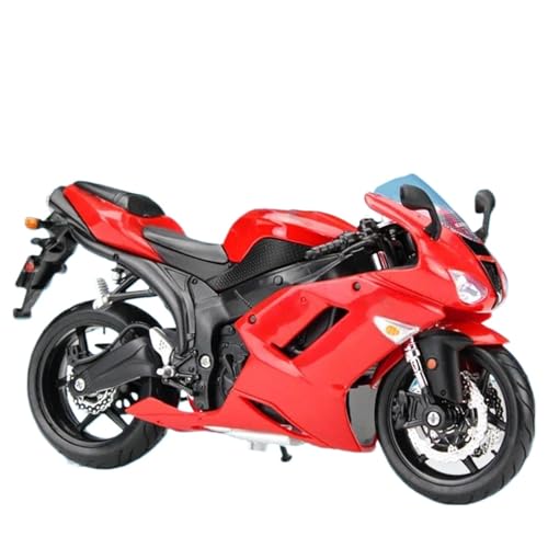 SOUTES Motorradmodell Desktop-Dekoration Für Kawasaki Für Ninja ZX6R, Legierung, Rennmotorrad-Modell, Druckguss, Metall, Spielzeug, Geschenk(Rosso) von SOUTES