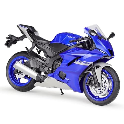 SOUTES Motorradmodell Druckguss-Motorradmodell, Spielzeugfahrzeug, Sammlung, Auto, Offroad, Auto, Fahrrad, Spielzeugauto, 1:12, Für Yamaha YZF-R6 YZFR6(Blu) von SOUTES