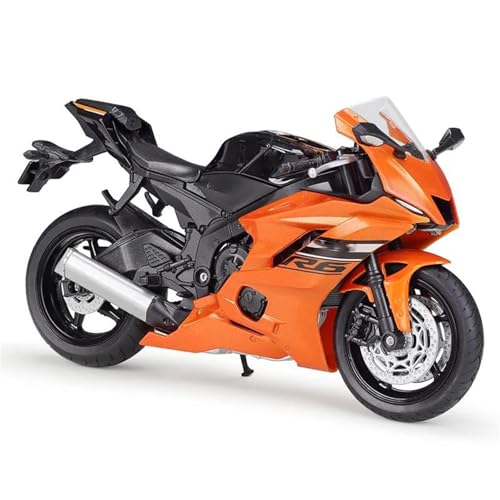SOUTES Motorradmodell Druckguss-Motorradmodell, Spielzeugfahrzeug, Sammlung, Auto, Offroad, Auto, Fahrrad, Spielzeugauto, 1:12, Für Yamaha YZF-R6 YZFR6(Orange) von SOUTES