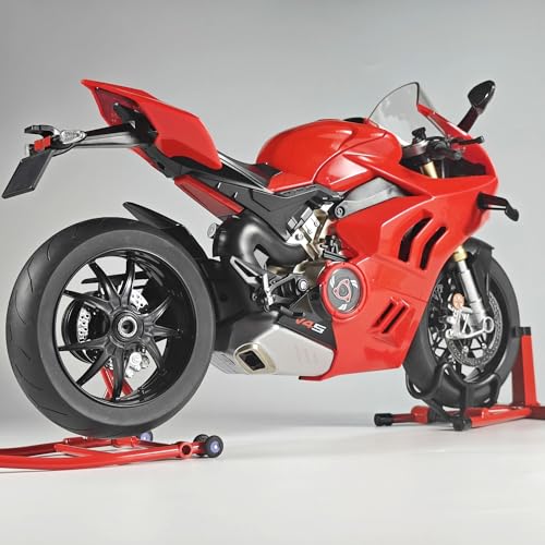 SOUTES Motorradmodell Für Ducati V4SP2 Rennmotorrad-Modell Aus Aluminiumdruckguss Im Maßstab 1:6 Dekoratives Spielzeug Als Geburtstagsgeschenk(Rosso) von SOUTES