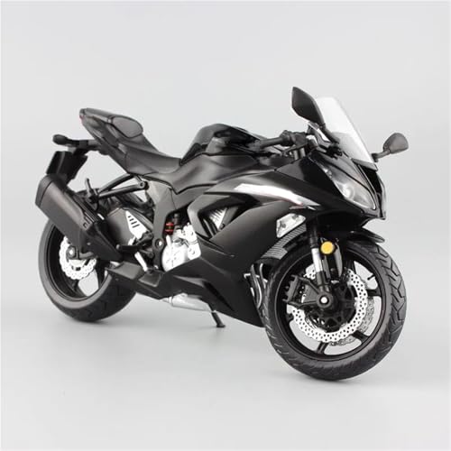 SOUTES Motorradmodell Für Kawasaki ZX6R Miniatur-Sammlerstück Im Maßstab 1:12 Renn- Und Cross-Country-Motorradmodell Simulations-Legierungsspielzeugsammlung(Nero) von SOUTES