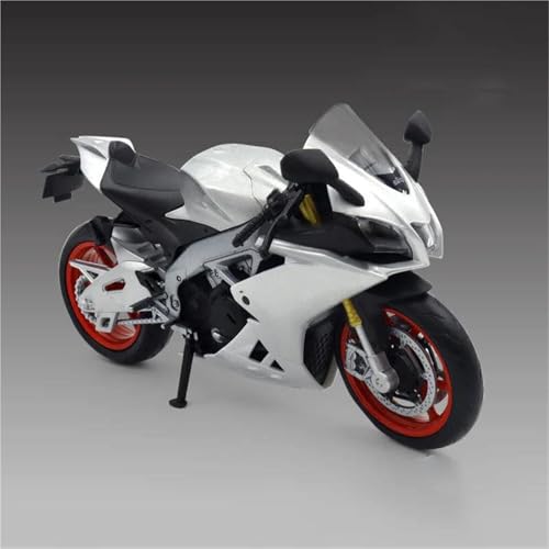 SOUTES Motorradmodell Maßstab 1:12 Für Aprilia RSV4RR1000 Off Road Motorrad Legierung Modell Diecast Motorrad Modell Fahrzeug Spielzeug Geschenk(Silver) von SOUTES