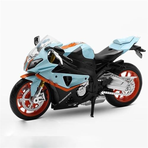 SOUTES Motorradmodell Metalllegierung-Ornament-Kollektion & Hobby-Geburtstagsgeschenk Für Jungen Im Maßstab 1:12 Für BMW S1000 RR Motorrad-Druckgussmodell(Blu) von SOUTES