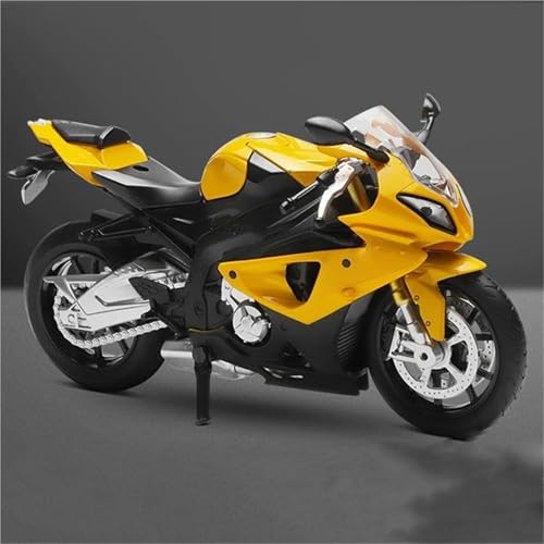 SOUTES Motorradmodell Miniatur-Druckguss-Sammlerstück Als Geschenk 1:12 Für BMW R1250GS Spielzeug-Geburtstagsgeschenk Motorrad-Spielzeugmodell(Yellow) von SOUTES