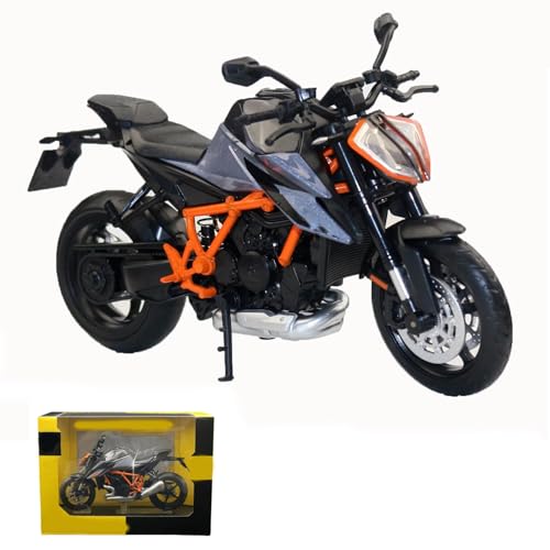 SOUTES Motorradmodell Mit Box, 1/12 Sport Racing Für 1290 Für Super Für Duke R 2022 Miniatur-Sammler-Geschenk-Spielzeug-Motorrad-Druckgussmodell(Grey) von SOUTES