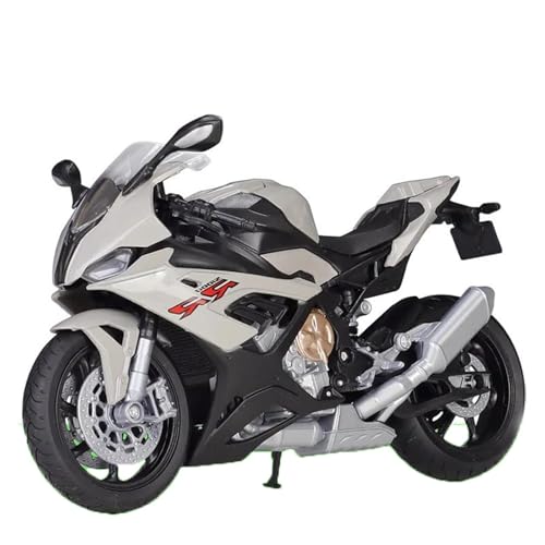 SOUTES Motorradmodell Motorrad-Modellspielzeug 1:12 Für BMW S1000 RR 2021 Druckguss-Fahrzeugsammlung Geschenk(Grey) von SOUTES