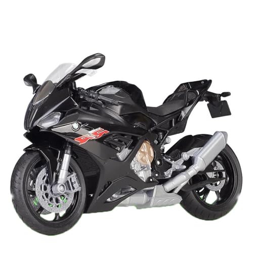 SOUTES Motorradmodell Motorrad-Modellspielzeug 1:12 Für BMW S1000 RR 2021 Druckguss-Fahrzeugsammlung Geschenk(Nero) von SOUTES