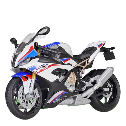 SOUTES Motorradmodell Motorrad-Modellspielzeug 1:12 Für BMW S1000 RR 2021 Druckguss-Fahrzeugsammlung Geschenk(White) von SOUTES