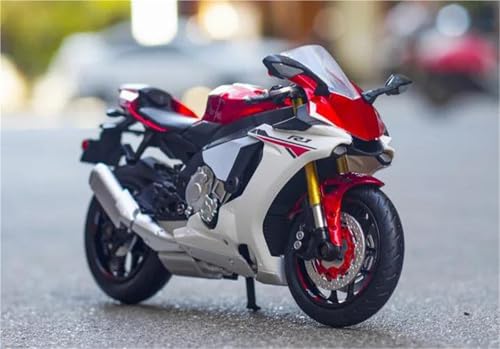 SOUTES Motorradmodell Motorrad-Simulation Im Maßstab 1:12, Wertvolles Sammlerstück Für Yamaha YZF-R1(Rosso) von SOUTES