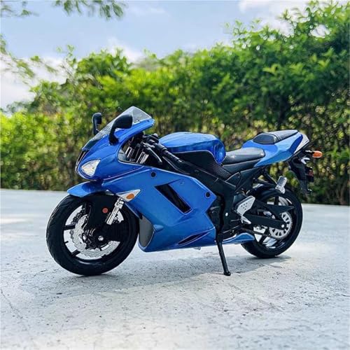 SOUTES Motorradmodell Motorrad-Spielzeug, Miniaturmodell Aus Druckgussmetall, 1:12, Sammlergeschenk Für Kawasaki Für Ninja ZX-6R(Blu) von SOUTES